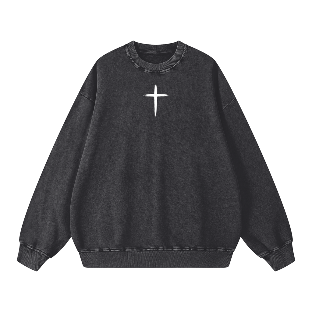 Snow Washed Oversized Sweatshirt