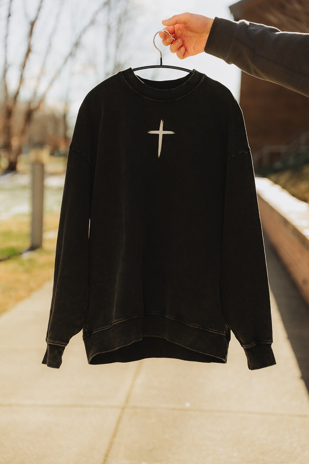 Snow Washed Oversized Sweatshirt